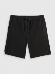 4F Spodenki plażowe boardshorty męskie - czarne L. Czarne szorty męskie 4f, l, bez wzorów, z materiału. Za 119.99 zł.