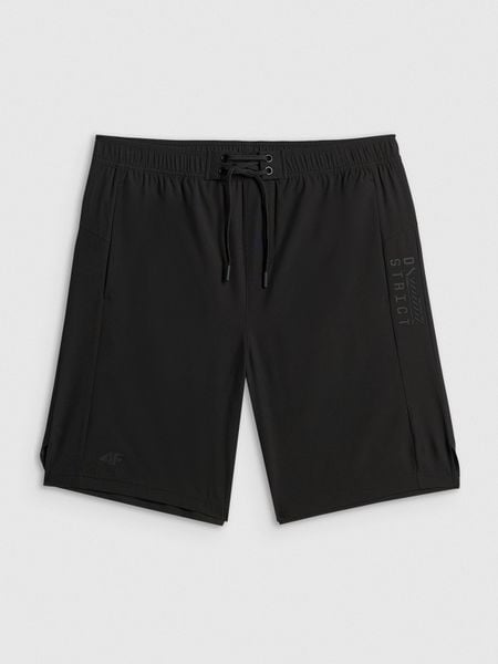 4F Spodenki plażowe boardshorty męskie - czarne M. Czarne szorty męskie 4f, m, bez wzorów, z materiału. Za 119.99 zł.