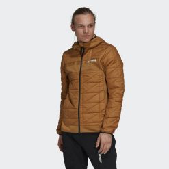 Kurtka adidas Terrex Multi Primegreen Hybrid Insulated. Brązowe kurtki męskie Adidas, xl, bez wzorów, z puchu, sportowe, bez kaptura. W wyprzedaży za 483.00 zł.