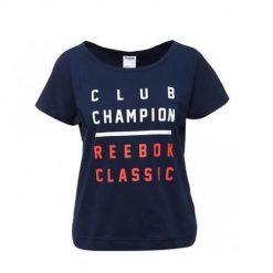 Koszulka sportowa damska Reebok Court Classic. Niebieskie koszulki sportowe damskie Reebok, uniwersalny, bez wzorów, z materiału, bez kołnierzyka, bez ramiączek, na fitness i siłownię. Za 148.00 zł.