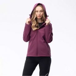 Damski Softshell LADY NETI SP. Kurtki sportowe damskie HITEC, bez wzorów, z softshellu, bez kaptura. Za 132.59 zł.