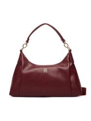 Tommy Hilfiger Torebka Th Essential Shoulder Bag AW0AW18374 Bordowy. Czerwone torebki do ręki damskie Tommy Hilfiger, bez wzorów, ze skóry, bez dodatków. Za 529.99 zł.