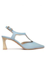 Hispanitas Czółenka HV264756 C011 Niebieski. Niebieskie czółenka damskie Hispanitas, bez wzorów, z materiału, bez obcasa, bez zapięcia. Za 659.99 zł.