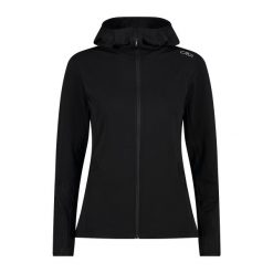 Damska kurtka z kapturem CMP. Czarne kurtki sportowe damskie CMP, bez wzorów, z kapturem, trekkingowe. Za 323.50 zł.