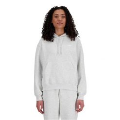 Bluza sportowa damska New Balance WT41507AHH. Białe bluzy damskie New Balance, l, bez wzorów, z materiału, z kapturem. Za 446.00 zł.