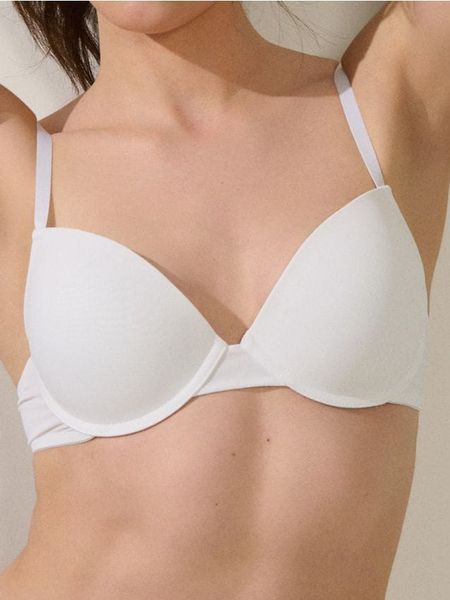 Biustonosz push-up - biały. Białe biustonosze Sinsay, bez wzorów. Za 14.99 zł.