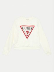 Guess Bluza J4YQ22 KA6R3 Écru Regular Fit. Bluzy dla dziewczynek Guess, z aplikacjami, z bawełny, bez ramiączek, bez kaptura. Za 99.99 zł.