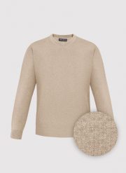 PAKO LORENTE - Beżowy sweter męski v-neck. Brązowe swetry przez głowę męskie Pako Lorente, na jesień, m, bez wzorów, z bawełny, bez kołnierzyka. Za 199.99 zł.