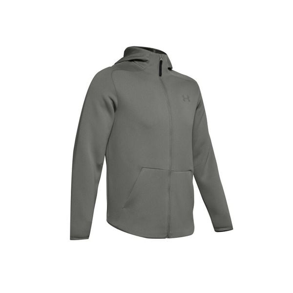 Bluza z kapturem Under Armour MOVE FULL ZIP. Zielone bluzy męskie Under Armour, xs, bez wzorów, z materiału, z kapturem. Za 409.35 zł.