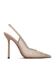 Eva Minge Szpilki EO-MAE-LT1677-27 Beżowy. Brązowe szpilki damskie Eva Minge, bez wzorów, z materiału, bez obcasa, bez zapięcia. Za 429.99 zł.