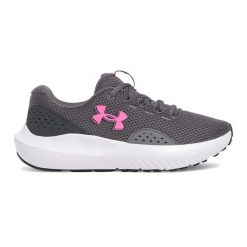 Buty do biegania damskie Under Armour Charged Surge 4. Szare obuwie sportowe damskie Under Armour, bez wzorów, do biegania. Za 189.99 zł.
