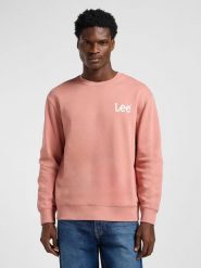 LEE MĘSKA BLUZA LEE WOBBLY LEE SWS SEPIA 112363888. Brązowe bluzy męskie Lee, l, bez wzorów, bez kaptura. Za 179.99 zł.