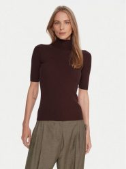 Kontatto Golf 3M0821C Brązowy Slim Fit. Brązowe swetry damskie Kontatto, m, bez wzorów, z syntetyku, bez kołnierzyka, bez ramiączek, bez kaptura. Za 259.99 zł.