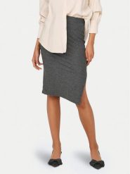 ONLY Spódnica ołówkowa Emma 15233600 Szary Slim Fit. Szare spódnice damskie Only, m, bez wzorów, z wiskozy, ołówkowe. Za 59.99 zł.
