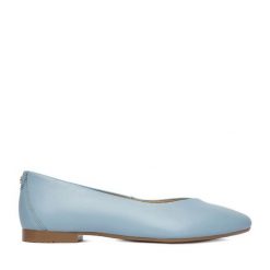 Baleriny Lasocki. Niebieskie baleriny damskie Lasocki, bez wzorów, bez obcasa. Za 149.99 zł.
