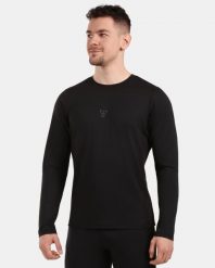 Męska koszulka techniczna Kilpi SPOLETO-M. Czarne koszulki sportowe męskie Kilpi, m, bez wzorów, z materiału, bez kołnierzyka, bez ramiączek, do biegania. Za 189.67 zł.