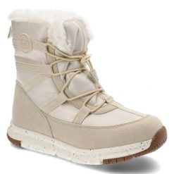 Beżowe Śniegowce Big Star Ocieplane Buty Dziecięce. Brązowe śniegowce dziewczęce Big Star, ze skóry ekologicznej, retro, bez zapięcia. Za 169.00 zł.