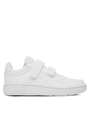 Adidas Sneakersy Hoops Lifestyle Basketball Hook-and-Loop GW0436 Biały. Białe buty sportowe dziewczęce Adidas, bez wzorów, z materiału, bez zapięcia, do koszykówki. Za 129.99 zł.