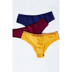 Etam - Figi Lilian (3-pack). Figi damskie Etam, m, bez wzorów, z bawełny. W wyprzedaży za 49.90 zł.