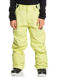 Spodnie do sportów zimowych dla Chłopców ESTATE. Żółte spodnie materiałowe dla chłopców Quiksilver, bez wzorów, z materiału, sportowe, narciarskie. Za 359.99 zł.
