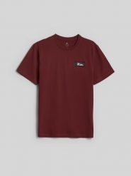 4F T-shirt regular z nadrukiem męski - brązowy XXL. Brązowe t-shirty męskie 4f, m, bez wzorów, z bawełny, klasyczne, bez kołnierzyka. Za 79.99 zł.