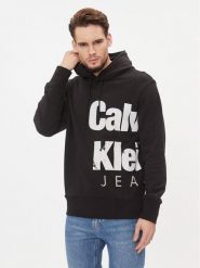 Calvin Klein Jeans Bluza J30J324108 Czarny Regular Fit. Czarne bluzy męskie Calvin Klein Jeans, m, bez wzorów, z bawełny, bez kaptura. Za 449.99 zł.