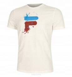 Koszulka tenisowa Fila Nevio. Białe koszulki sportowe męskie Fila, m, bez wzorów, z bawełny, bez kołnierzyka, bez ramiączek, tenisowe. Za 101.99 zł.