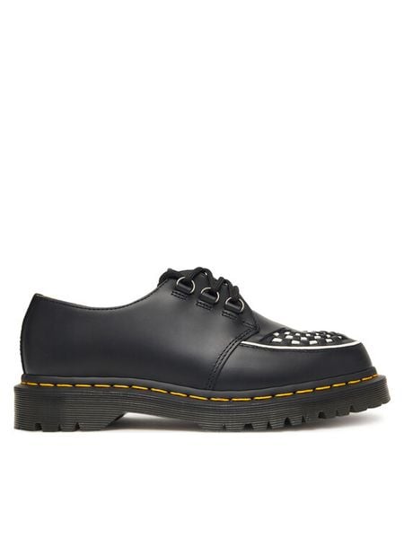 Dr. Martens Półbuty Ramsey DM31499001 Czarny. Czarne półbuty damskie Dr. Martens, bez wzorów, ze skóry, bez obcasa, na płaskiej podeszwie, bez zapięcia. Za 597.99 zł.