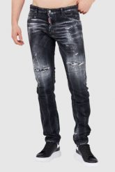 DSQUARED2 Czarne jeansy męskie cool guy jean. Czarne jeansy męskie Dsquared2. W wyprzedaży za 1,999.99 zł.