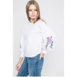 Only - Bluzka Elena. Szare bluzki damskie Only, z bawełny, casualowe, z okrągłym kołnierzem. W wyprzedaży za 89.90 zł.