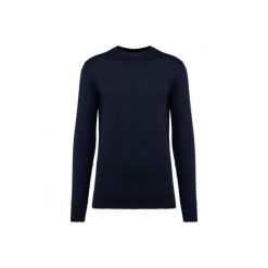 Sweter z okrągłym dekoltem z Suprimy Kariban Premium. Niebieskie swetry przez głowę męskie KARIBAN, m, bez wzorów, z bawełny, bez kołnierzyka. Za 223.50 zł.