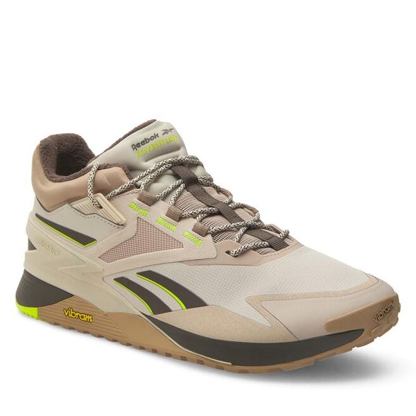 Buty na siłownię Reebok. Brązowe buty sportowe męskie Reebok, bez zapięcia, na fitness i siłownię. Za 449.99 zł.