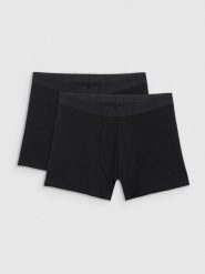 4F Bielizna bokserki (2-pack) męskie 4F x Robert Lewandowski - czarne L. Czarna bokserki męskie 4f, l, bez wzorów, z bawełny. Za 89.99 zł.