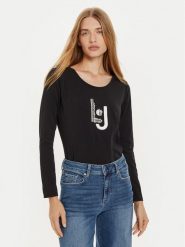 Liu Jo Sport Bluzka TF4206 JS088 Czarny Regular Fit. Czarne koszule damskie Liu Jo Sport, xs, bez wzorów, z bawełny, sportowe, bez kołnierzyka, bez ramiączek. Za 199.99 zł.