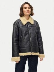 Vero Moda Kurtka z imitacji skóry Kay 10310165 Czarny Regular Fit. Czarne kurtki damskie Vero Moda, m, bez wzorów, ze skóry, bez kaptura. Za 259.99 zł.