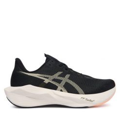 Buty do biegania Asics. Czarne buty sportowe męskie Asics, bez zapięcia, do biegania. Za 709.99 zł.