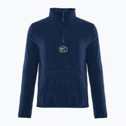 Bluza męska Nike Swoosh Air Polar Fleece Half Zip Top. Niebieskie bluzy męskie Nike, m, bez wzorów, z polaru, bez kaptura. Za 319.99 zł.