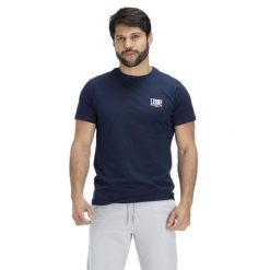 Męska koszulka z krótkim rękawem Leone 1947 Apparel. Niebieskie buty sportowe męskie LEONE 1947 APPAREL, z tkaniny, bez zapięcia, na fitness i siłownię. W wyprzedaży za 83.85 zł.
