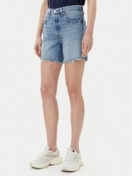 Levi's® Szorty jeansowe A9296-0001 Niebieski Regular Fit. Niebieskie szorty damskie s, bez wzorów, z bawełny. Za 199.99 zł.