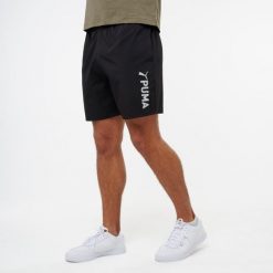 Spodenki fitness męskie Puma. Krótkie spodenki sportowe męskie Puma, m, bez wzorów, z bawełny, na fitness i siłownię. Za 119.99 zł.