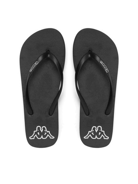 Kappa Japonki WP-800126 Czarny. Czarne klapki damskie Kappa, bez wzorów, z syntetyku, bez obcasa. Za 49.99 zł.