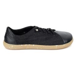 WASAK Buty damskie barefoot minimalistyczne skórzane 0771W czarne jeans. Czarne półbuty damskie bez wzorów, z jeansu, klasyczne, bez obcasa, na płaskiej podeszwie, bez zapięcia. Za 453.66 zł.