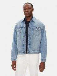 Calvin Klein Jeans Kurtka jeansowa 90's Icon LV04RB794G Niebieski Regular Fit. Niebieskie kurtki męskie Calvin Klein Jeans, m, bez wzorów, z bawełny, bez kaptura. Za 599.99 zł.