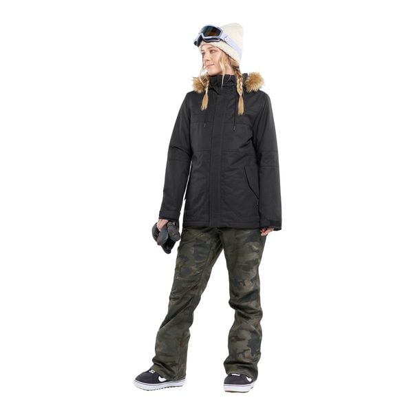 Kurtka snowboardowa damska Volcom Fawn Ins. Czarne kurtki damskie Volcom, s, bez wzorów, bez kaptura, narciarskie. W wyprzedaży za 944.35 zł.