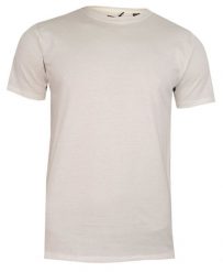 Kremowy T-Shirt (Koszulka) Bez Nadruku -BRAVE SOUL- Męski, Okrągły Dekolt, Écru, Postrzępione Brzegi. Białe t-shirty męskie Brave Soul, l, bez wzorów, z bawełny, casualowe, bez kołnierzyka. Za 45.00 zł.