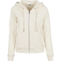 Bluza damska z kapturem Urban Classics organic terry zip-Duże rozmiary. Białe bluzy damskie Urban Classics, bez wzorów, z kapturem. Za 298.00 zł.