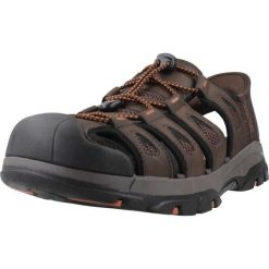 Sandały SKECHERS SLIP - INS TRESMEN NORVICK Brązowy. Brązowe sandały męskie Skechers, z materiału, bez zapięcia. Za 315.99 zł.