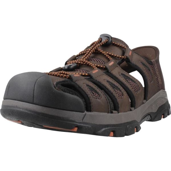 Sandały SKECHERS SLIP - INS TRESMEN NORVICK Brązowy. Brązowe sandały męskie Skechers, z materiału, bez zapięcia. Za 288.99 zł.