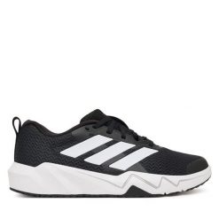 Buty na siłownię adidas. Czarne obuwie sportowe damskie Adidas, bez wzorów, na fitness i siłownię. Za 299.99 zł.