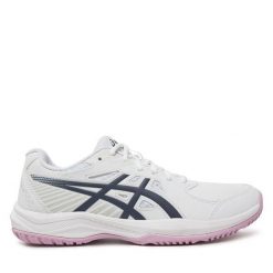 Buty do tenisa Asics. Białe obuwie sportowe damskie Asics, bez wzorów, tenisowe. Za 269.99 zł.